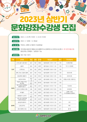 울진군 죽변면도서관, 상반기 문화강좌 운영