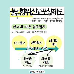 대구서부소방서, 비상구 폐쇄 등 불법행위 신고포상제 운영