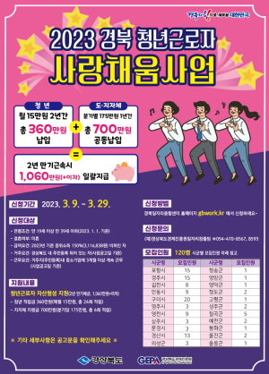 고령, 청년근로자 사랑채움사업 참여자 모집