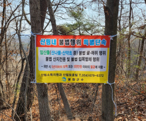 봉화군, 봄철 산림 내 불법행위 집중 단속