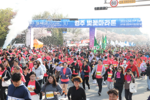 경주 찾은 1만여명 봄바람 맞으며 달렸다