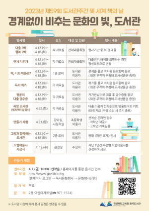 “칠곡도서관의 다양한 독서문화행사 즐겨요”