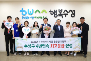 수성구, 공공데이터 운영실태 평가 4년 연속 우수기관 선정