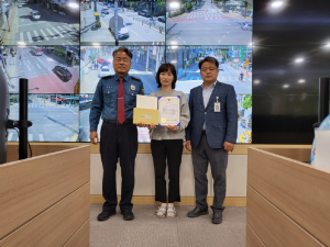상주署, 절도범 검거 기여 모니터 요원에 감사장 수여