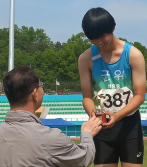 군위 의흥중 하헌재, 제51회 KBS배 전국육상경기대회 개인 1위