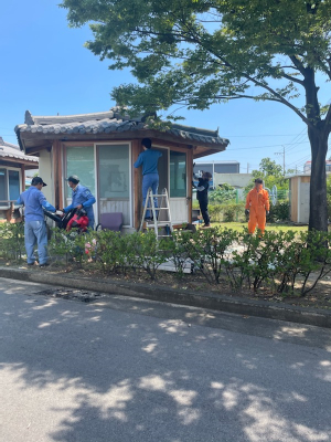 포항제철소 열연부, 청림동 경로당 페인트 도색 봉사활동