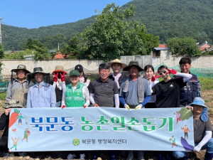 상주시 북문동, 고령농가 농촌일손돕기 '구슬땀'