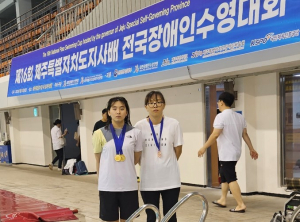 달서구청 장애인 수영팀, 창단 첫 대회 금2ㆍ은1 획득