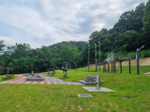 <포토>상주시 남산근린공원, 시민 '물길쉼터' 각광