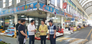 대경중기청장, 수해 대비 전통시장 현장 점검