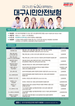 군위군, 7월부터 시민안전보험 가입으로 보장항목 대폭 확대