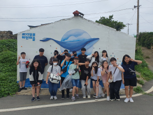 구룡포 다무포 하얀마을 담벼락 페인팅 벽화봉사