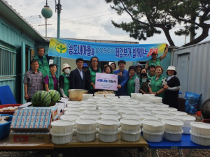포항 송도동 새마을부녀회ㆍ포스코 제강부ㆍ온누리요양원, 삼계탕 전달