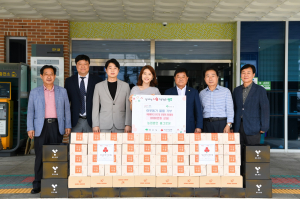 농업법인 홈그로운, 영주시에 2000만원 상당 물품 기탁