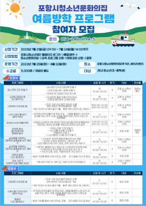 포항시청소년재단 청소년문화의집, 창의 메이커 강좌 운영