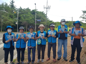 포항시 장량동, 노인일자리사업 참여자 폭염대비 온열질환 예방용품 지급