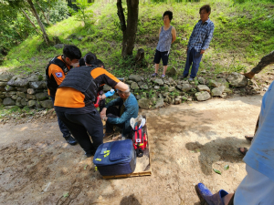 제7공병여단, 개울에 빠진 어르신 구조