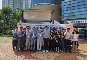 한국섬유개발연구원, 집중호우 피해 이재민 '침구류 100채' 기부