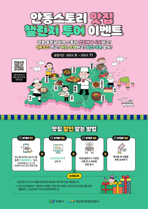경북문화관광공사 “안동스토리 맛집 방문하고 할인 받으세요”