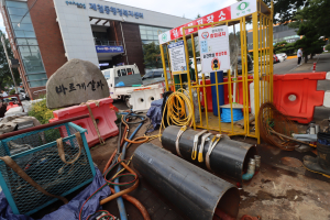 하수관 작업 중 LPG 가스 누출…2명 2도 화상