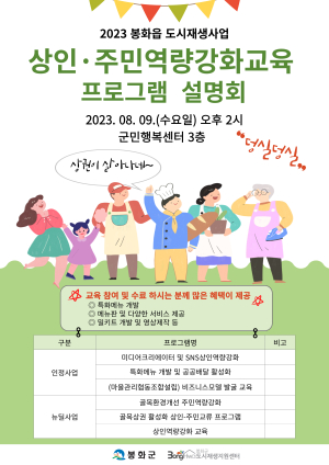봉화군, 도시재생 사업으로 골목상권 살린다