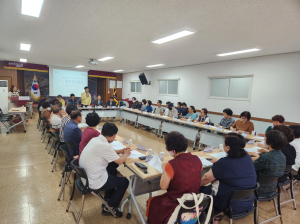 포항시 송도동행정복지센터, 태풍 ‘카눈’ 대비 긴급 통장회의