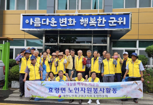 대한노인회군위군 효령면분회, 환경정화활동 실시