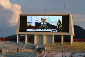김천경찰청, 상무 FC 축구 경기장 전광판 활용 마약예방 홍보