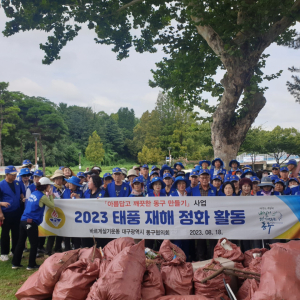 바르게살기운동 동구협의회, 태풍피해지역 환경정비