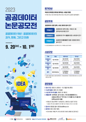 한국지능정보사회진흥원, 공공데이터 논문공모전