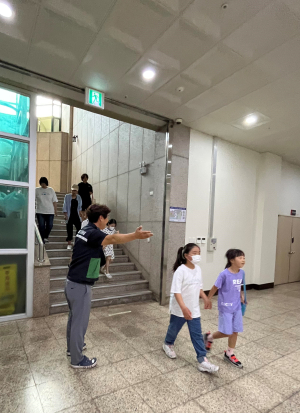 경북교육청정보센터, 을지연습 연계 공습대비 민방위 훈련