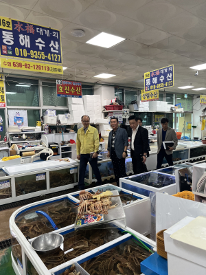 대경중기청, 영덕 동광어시장 방문