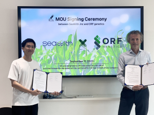 대구 C-Lab 9기 ㈜씨위드, 글로벌 성장인자 기업 F Genetis와 MOU