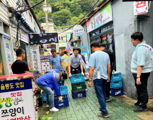 울릉군청 공무원, 국토대청결운동 구슬땀