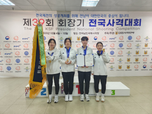 울진군청 사격실업팀, 회장기 전국사격대회서 메달 3개 획득