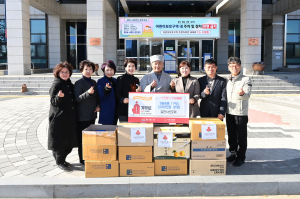 김천시 감천사 신도회, 200만원 상당 후원 물품 기탁