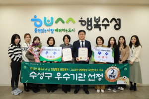 대구 수성구, 시 주관 민원행정 평가 우수기관 2관왕