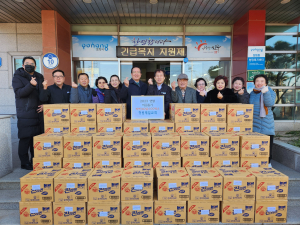 포항 청림제일교회, 라면 100박스 전달