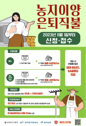 농어촌公 경북본부, 농지이양 은퇴직불제 신규 추진