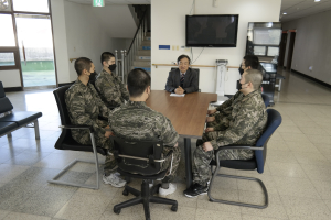 임재하 병무청 병역자원국장, 해병대교육훈련단 신체검사 현장 방문