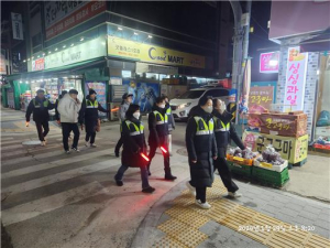 구미학생선도단, 겨울방학 합동 야간 순찰활동 실시