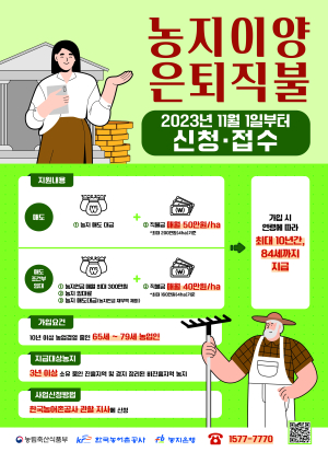 안동 농어촌公, 농지이양 은퇴직불제 시행