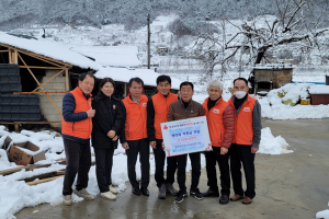 영주시 봉현면 지역사회보장협의체, 화재 피해가구에 성금 전달