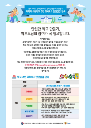 경북도, 개학 맞아 초등학교 주변 정비