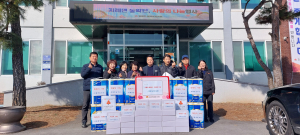 김천시 지례면 농악단, 사랑의 화장지 및 떡국떡 나눔 행사