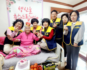 대구 중구 남산2동 지사보, 최고령 어르신에 생신상