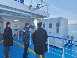울진해경, 여객선 썬플라워 크루즈호 운항 재개 전 현장 점검