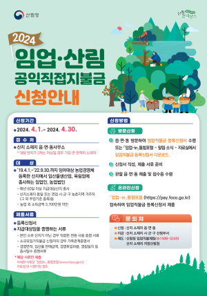 의성군, 임업ㆍ산림 공익직접지불금 접수