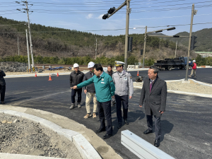 주낙영 경주시장, 황금대교 개통 전 현장점검