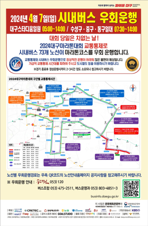 ‘대구마라톤 당일 차 없는 날’…대구, 교통통제ㆍ소통대책 마련